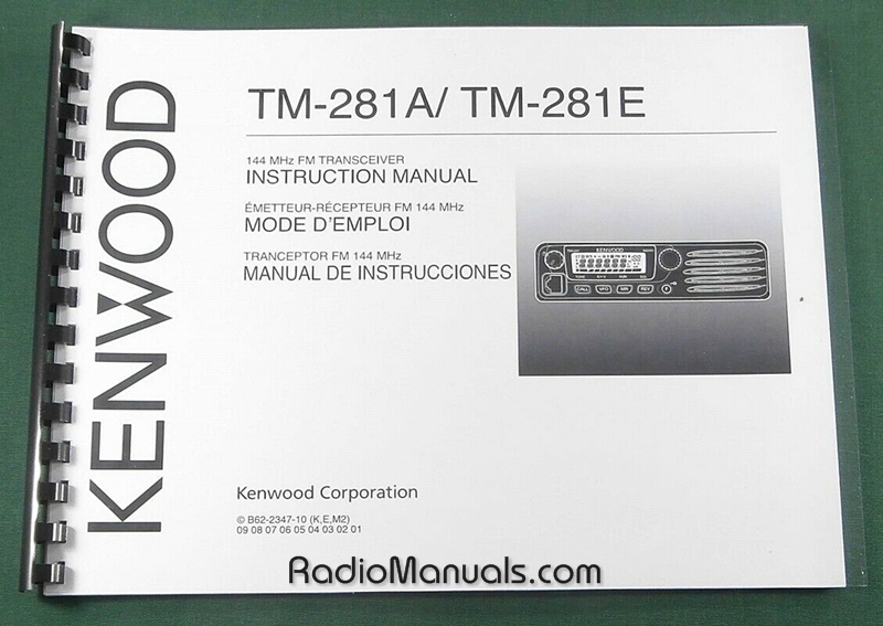 Kenwood TM-281A/E Instruction Manual